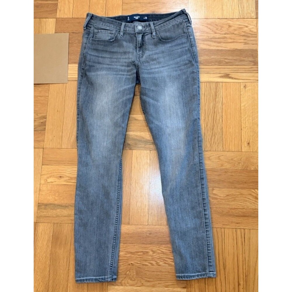 Hollister Women's Jeans Size 3 W26 Gray Skinny Stretch Denim Low Rise